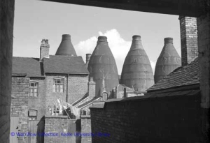 Shelton bottle ovens, above Cemetery Road, Ridgway's works, June 1954